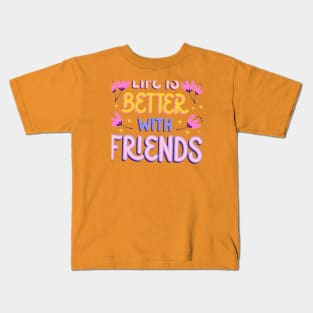 text flowers Kids T-Shirt